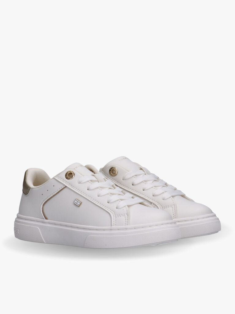 Άσπρο Δετά Sneakers Με Μεταλιζέ Λεπτομέρεια  Κορίτσια