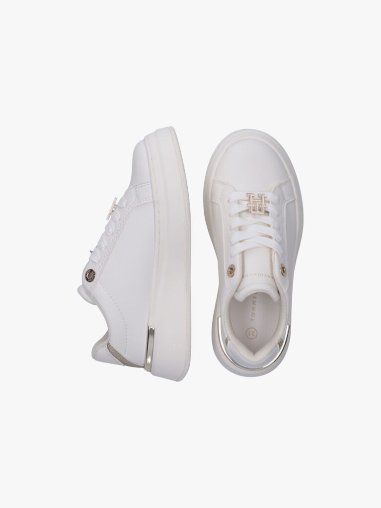 Άσπρο Sneakers Με Μονόγραμμα TH Και Μεταλλικές Λεπτομέρειες  Κορίτσια