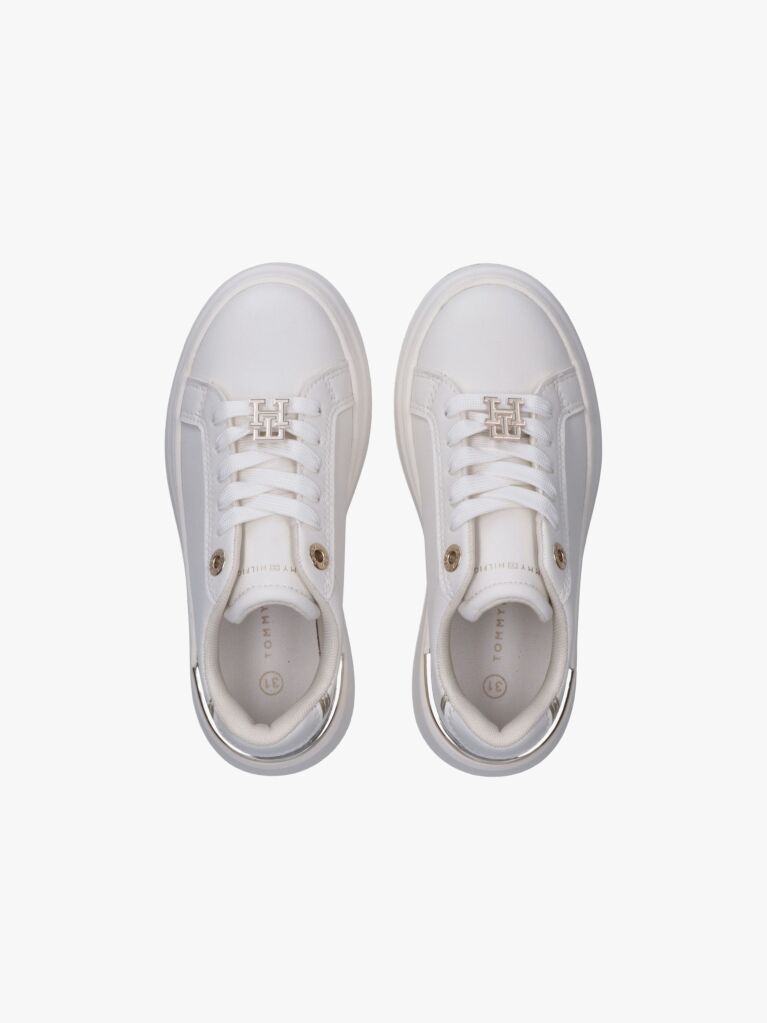 Άσπρο Sneakers Με Μονόγραμμα TH Και Μεταλλικές Λεπτομέρειες  Κορίτσια