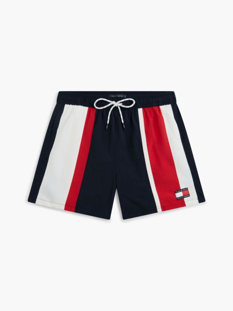 Μπλε Μαγιό Μεσαίου Μήκους Με Heritage Colour-Blocked Σχέδιο  Άνδρες