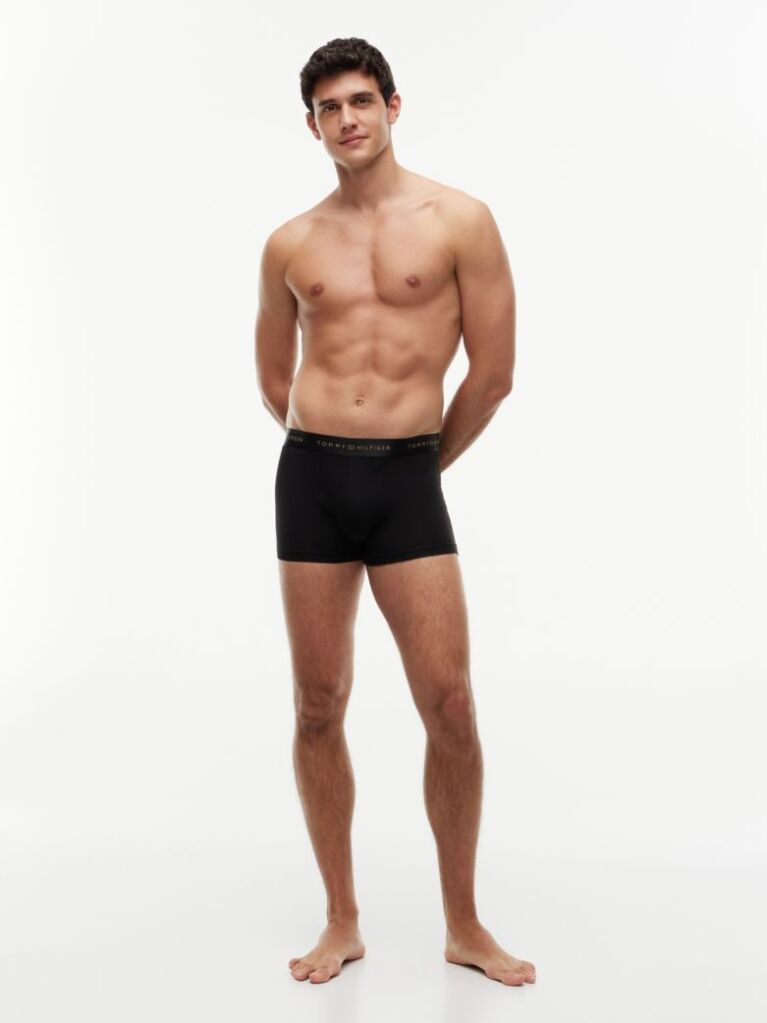 Gold 3-Pack Signature Metallic Logo Waistband Trunks  Men
