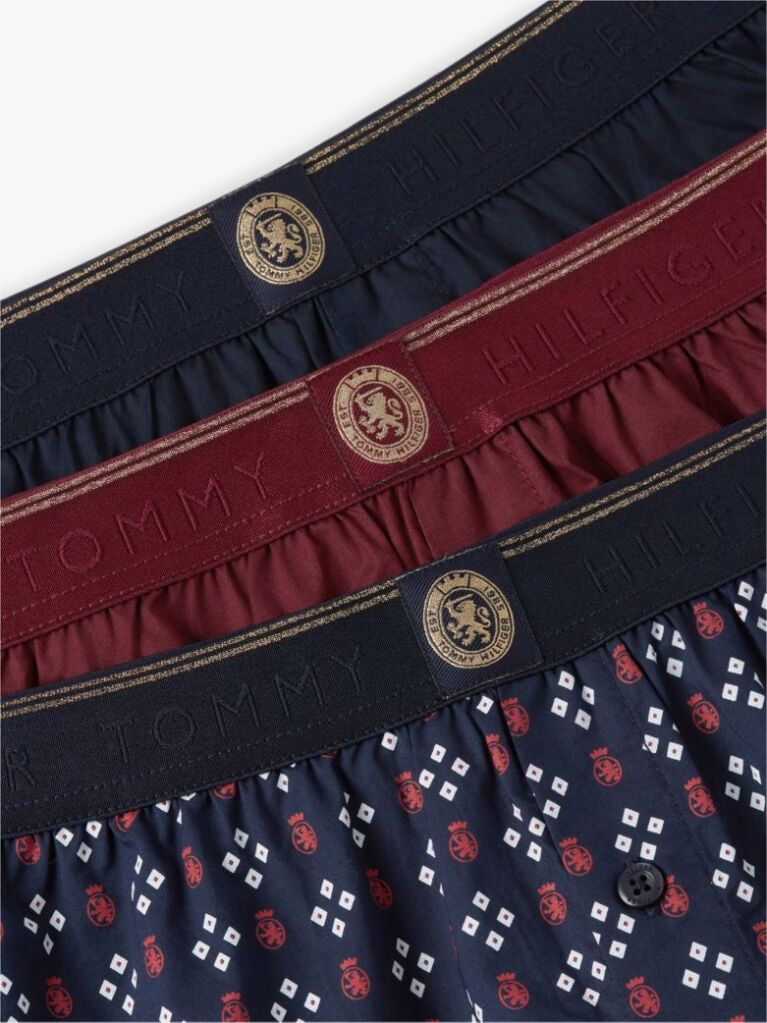 Multi 3-Pack TH Crest Woven Boxer Shorts  Men
