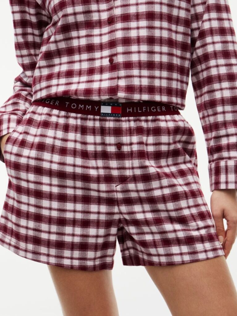 Multi Heritage Flannel Pyjama Set And Eye Mask Gift Box  Women