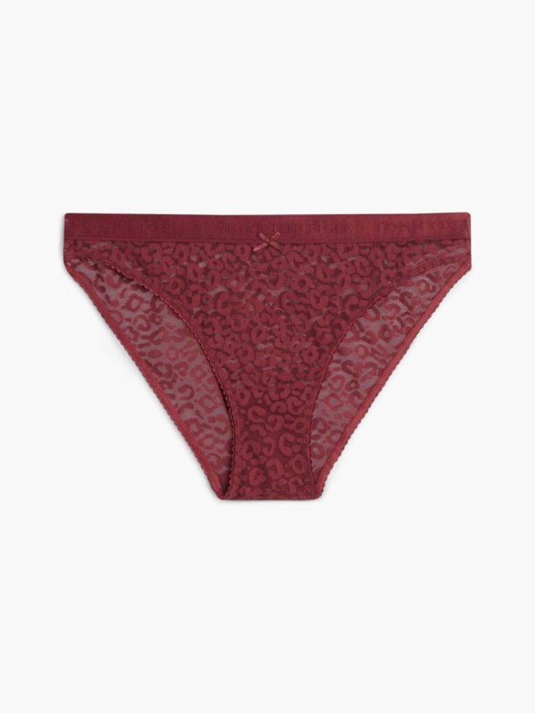 Red Leopard Lace Briefs  Women