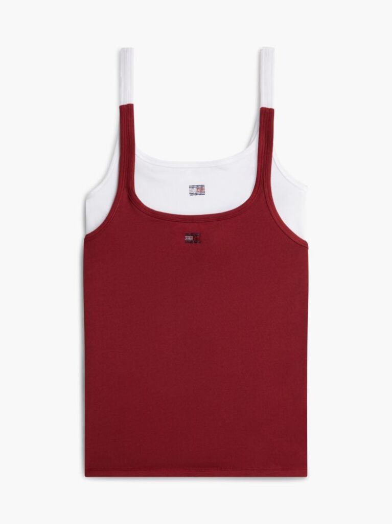 Multi 2-Pack Rhinestone Flag Lounge Tank Tops  Women
