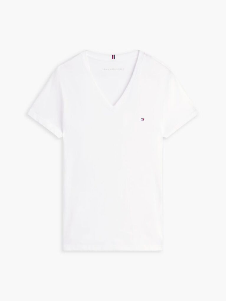 Άσπρο T-Shirt Heritage Με V Λαιμόκοψη  Γυναίκες