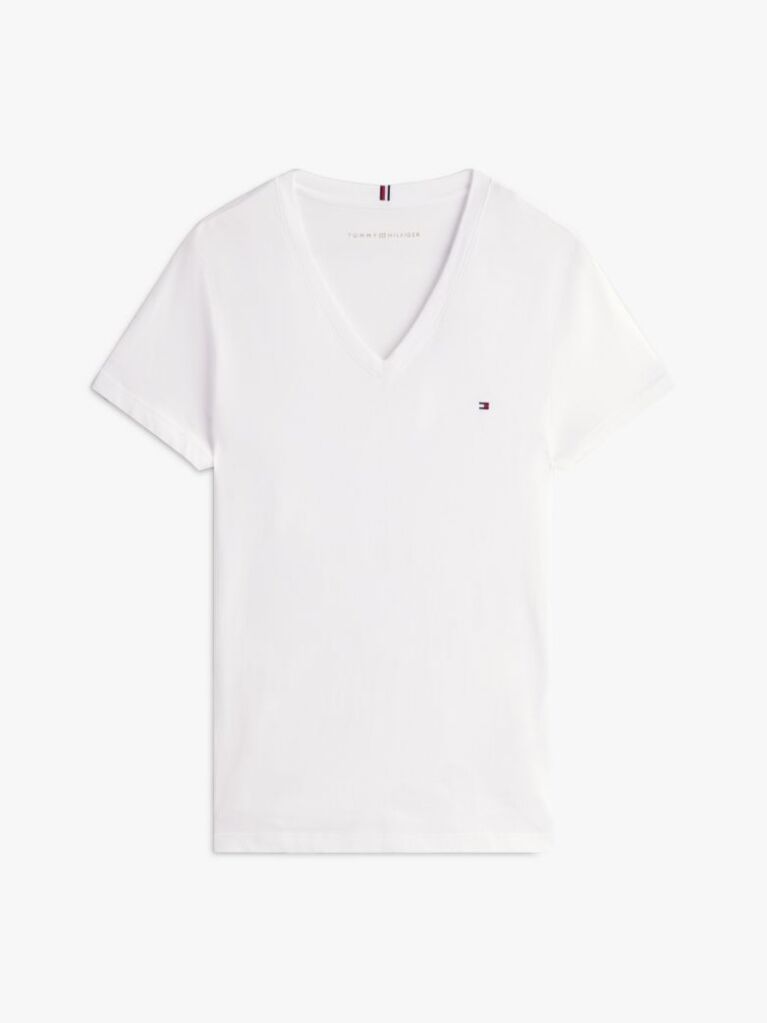 Άσπρο T-Shirt Heritage Με V Λαιμόκοψη  Γυναίκες