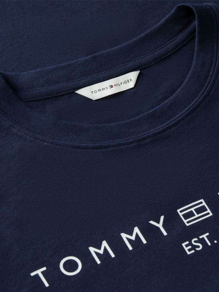 Μπλε T-Shirt Με Κλασική Λαιμόκοψη Και Λογότυπο  Γυναίκες