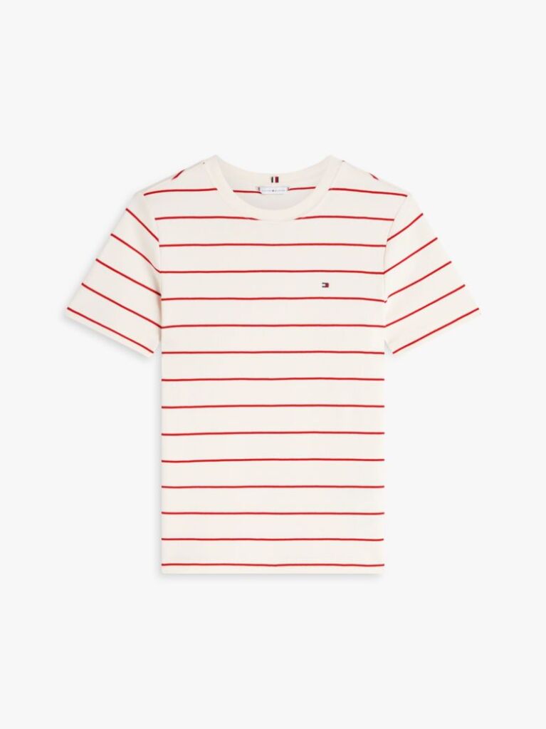 Multi Ριμπ T-Shirt Σε Slim Γραμμή Με Κεντητό Σημαιάκι  Γυναίκες