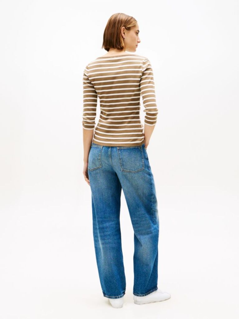 Multi T-Shirt Σε Slim Γραμμή Με Boat Λαιμόκοψη  Γυναίκες