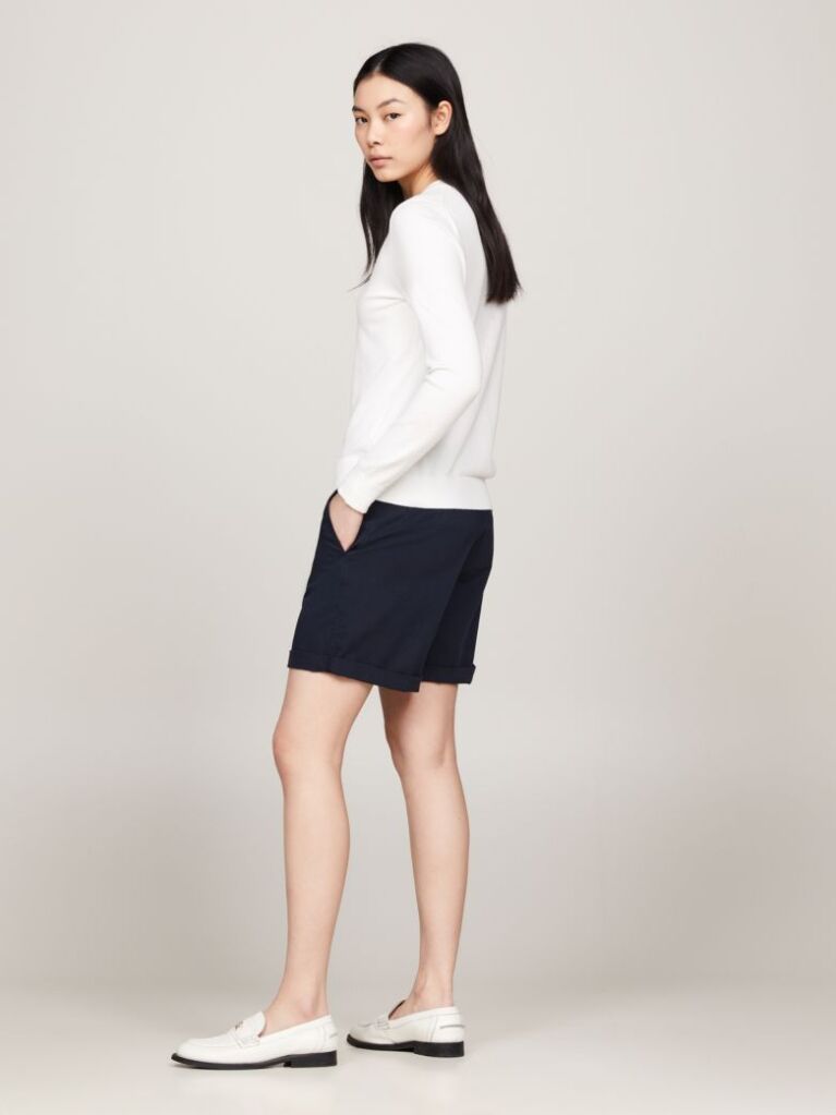 Beige Jersey V-Neck Sweater  Women