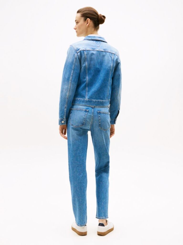 Μπλε Denim Τζάκετ Σε Slim Γραμμή  Γυναίκες