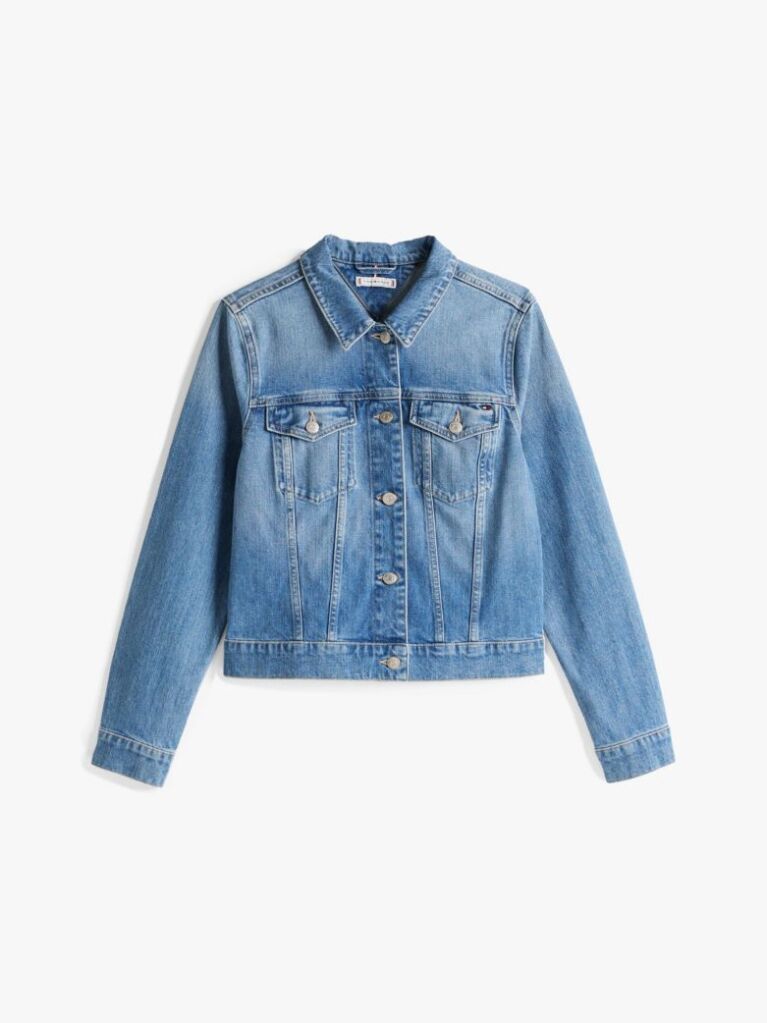 Μπλε Denim Τζάκετ Σε Slim Γραμμή  Γυναίκες