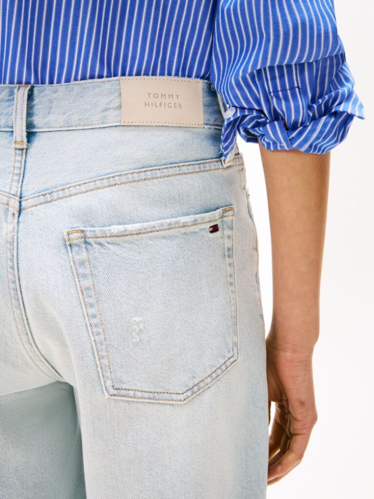 Blue Relaxed Denim Bermuda Shorts  Women