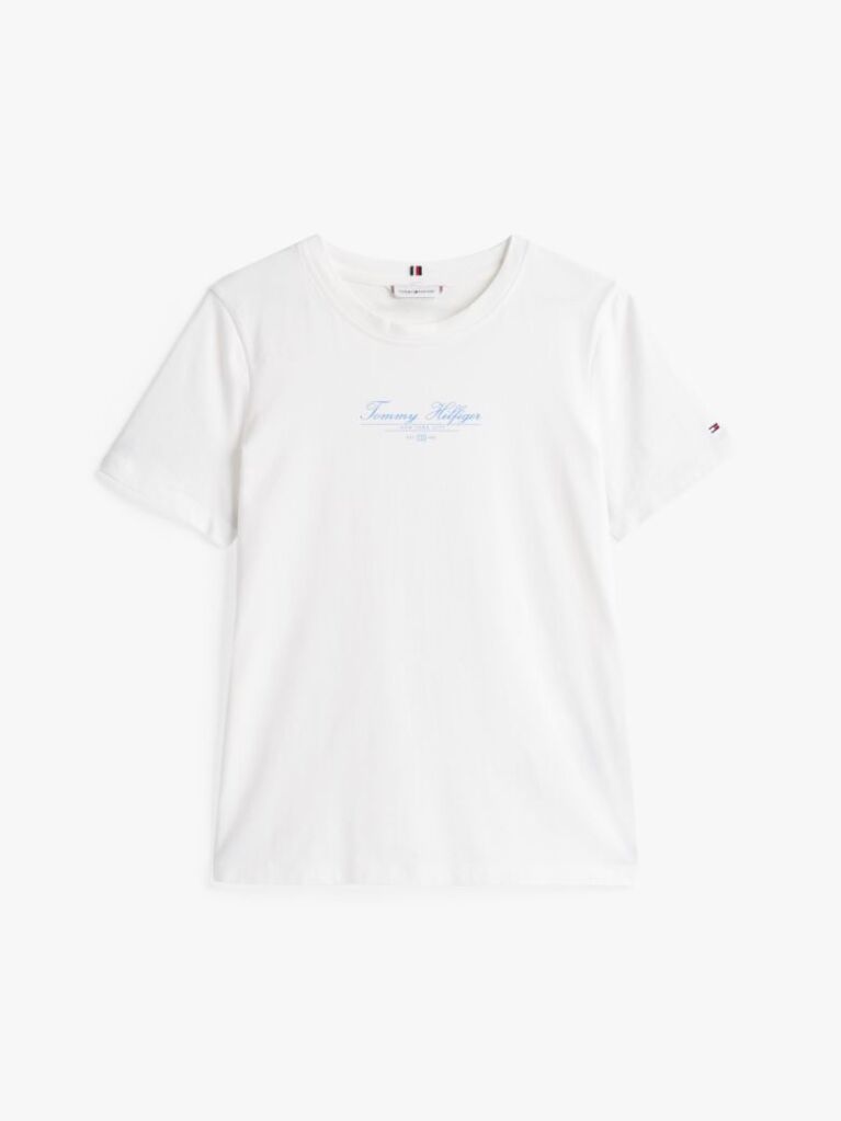 Άσπρο T-Shirt Με Κλασική Λαιμόκοψη  Γυναίκες