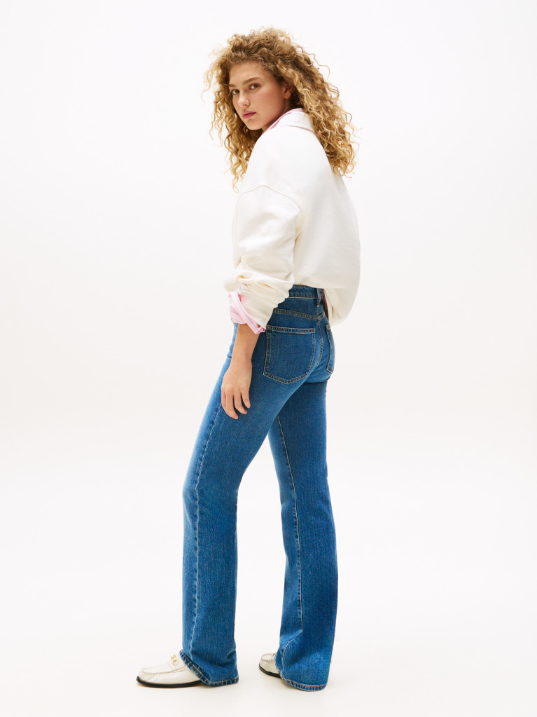 Μπλε Τζιν Παντελόνι Με Κανονική Μέση Και Bootcut Γραμμή  Γυναίκες