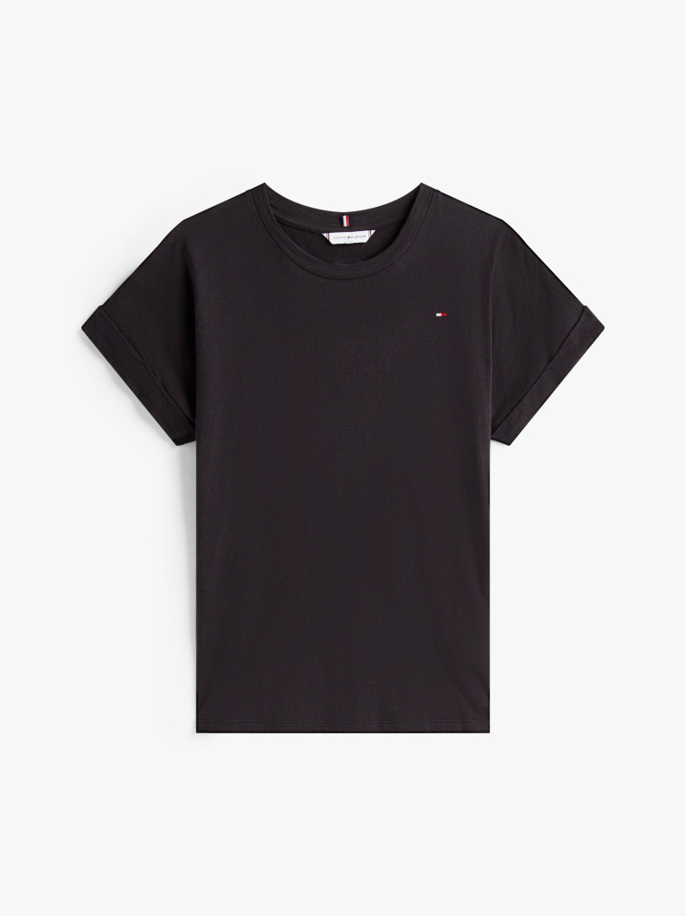 Μαύρο Βαμβακερό T-Shirt  Γυναίκες