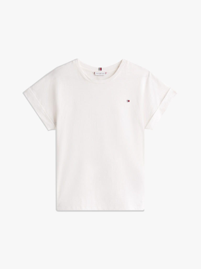 Άσπρο Βαμβακερό T-Shirt  Γυναίκες