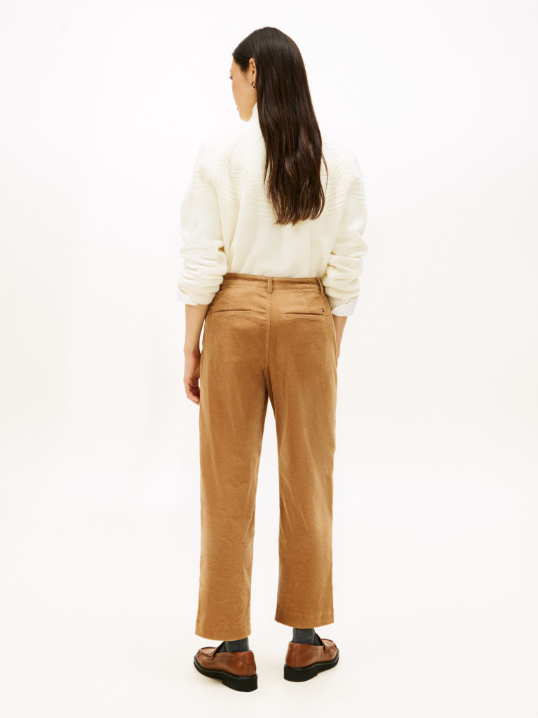 Brown Corduroy Slim Straight Pant  Women
