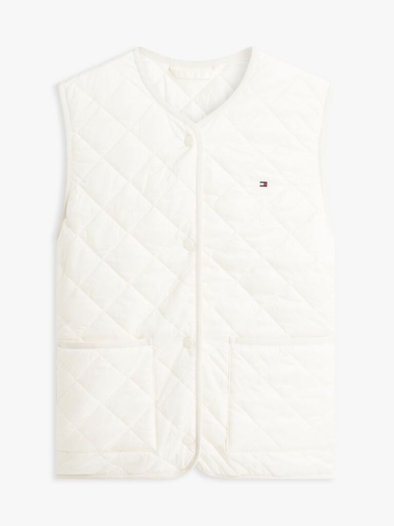 Beige Lightweight Padded Quilted Gilet  Women