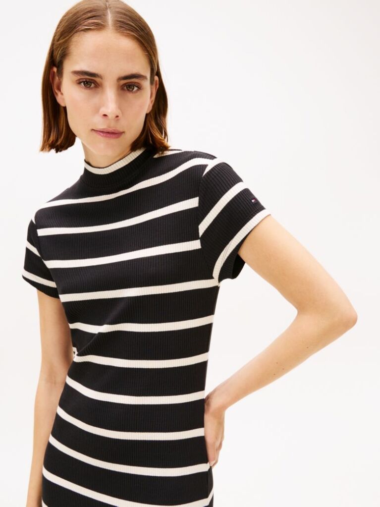 Multi Slim Midi Εφαρμοστό Φόρεμα Με Λαιμόκοψη Mock  Γυναίκες