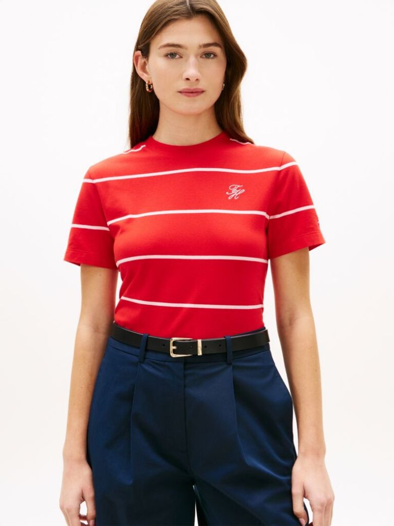 Multi T-Shirt Με Κλασική Λαιμόκοψη Και Κεντητό Λογότυπο  Γυναίκες