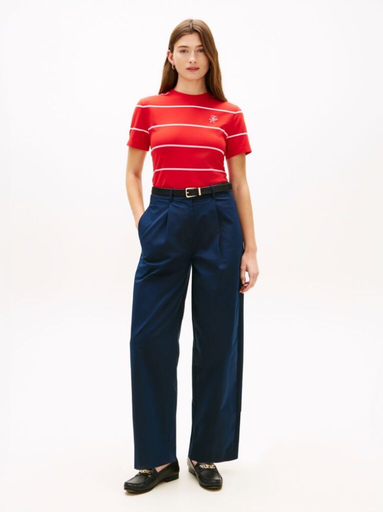 Multi T-Shirt Με Κλασική Λαιμόκοψη Και Κεντητό Λογότυπο  Γυναίκες