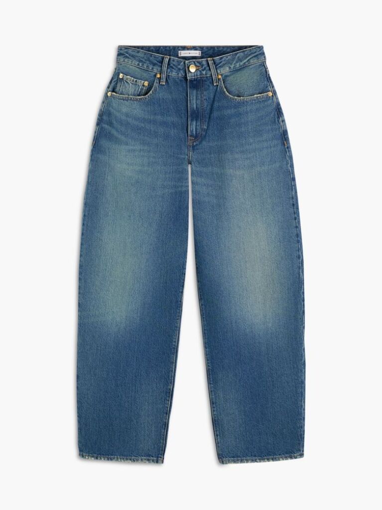 Blue Quinn Mid Rise Barrel Faded Jeans  Women