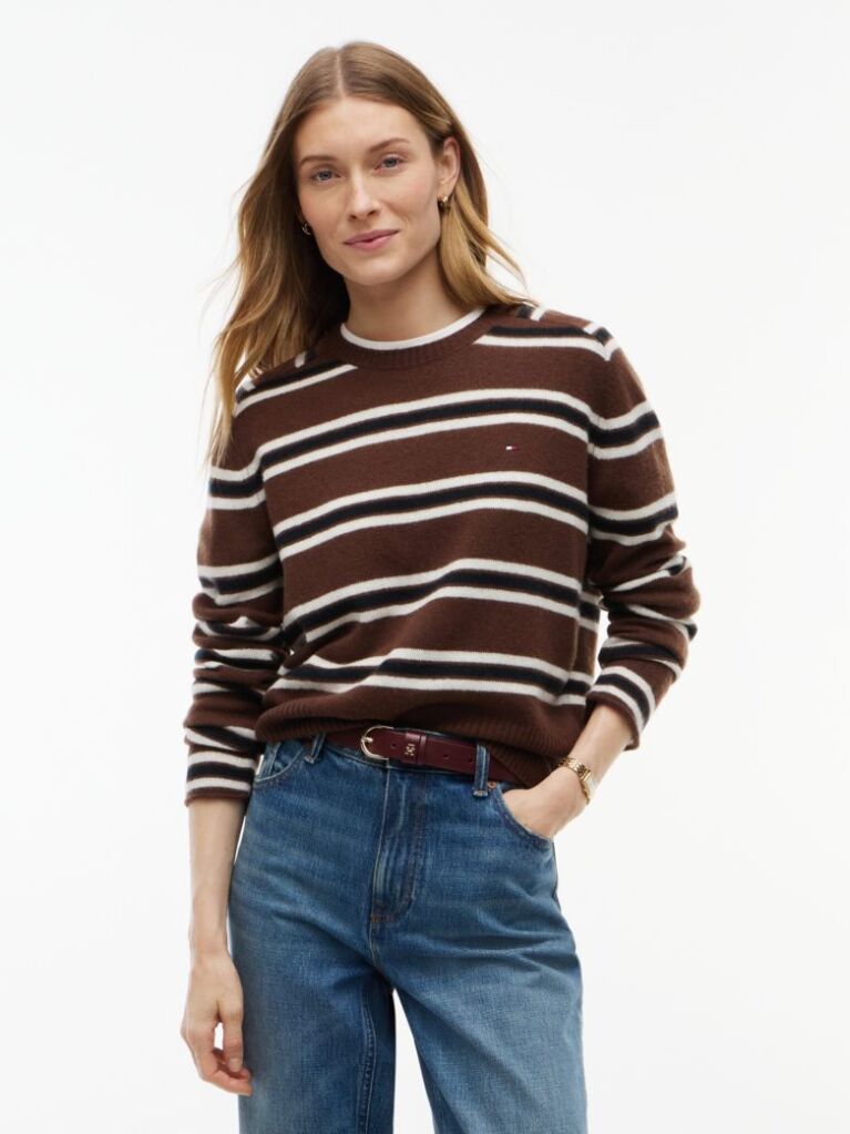 Multi Pure Wool Jersey Slim Jumper  Women