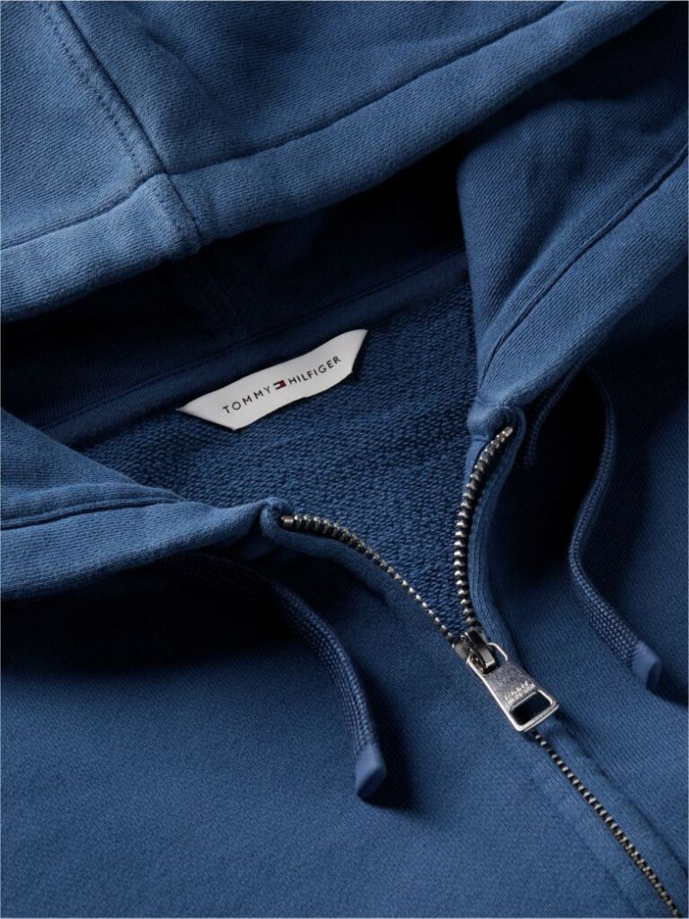 Μπλε Oversized Hoody Με Φερμουάρ Και Λογότυπο  Γυναίκες