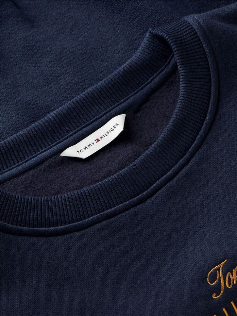 Blue Logo Embroidery Relaxed Fleece Jumper  Women