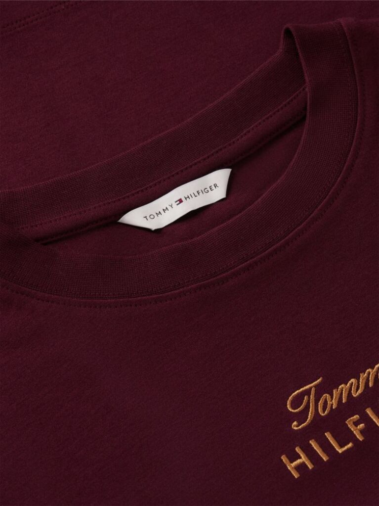 Κόκκινο T-Shirt Με Κλασική Λαιμόκοψη Και Κεντητό Λογότυπο  Γυναίκες